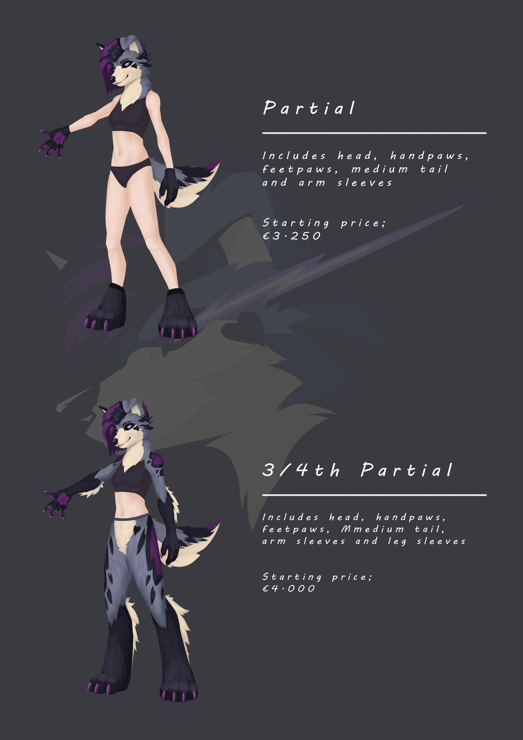 Partial &amp; 3/4 partial